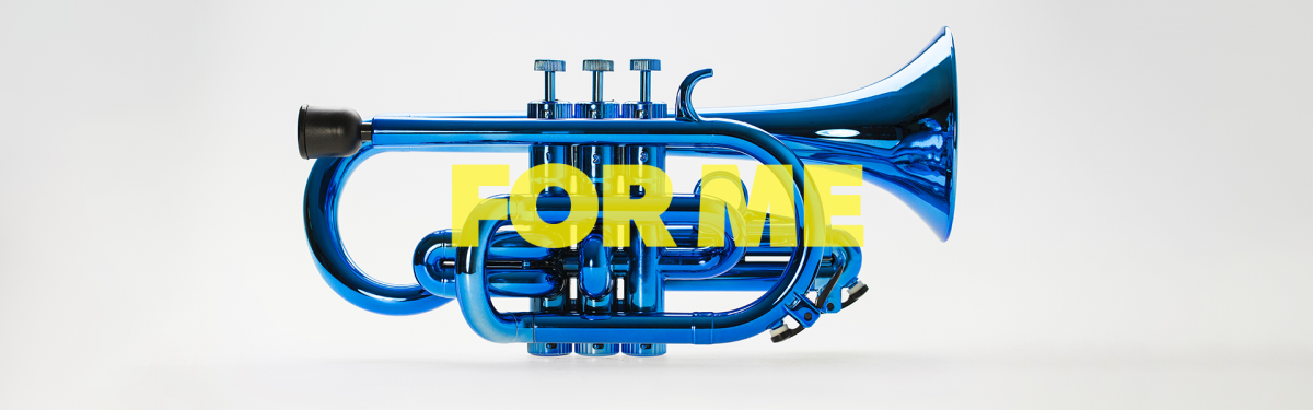 Blue Cornet Background 'For me'